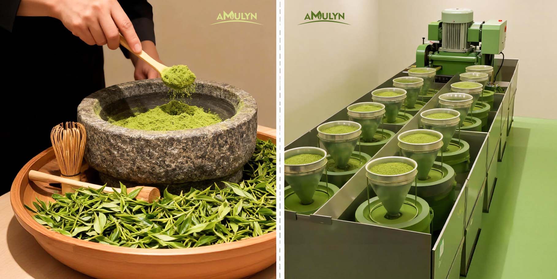 AMULYN Stone-Ground vs Machine-Ground Matcha